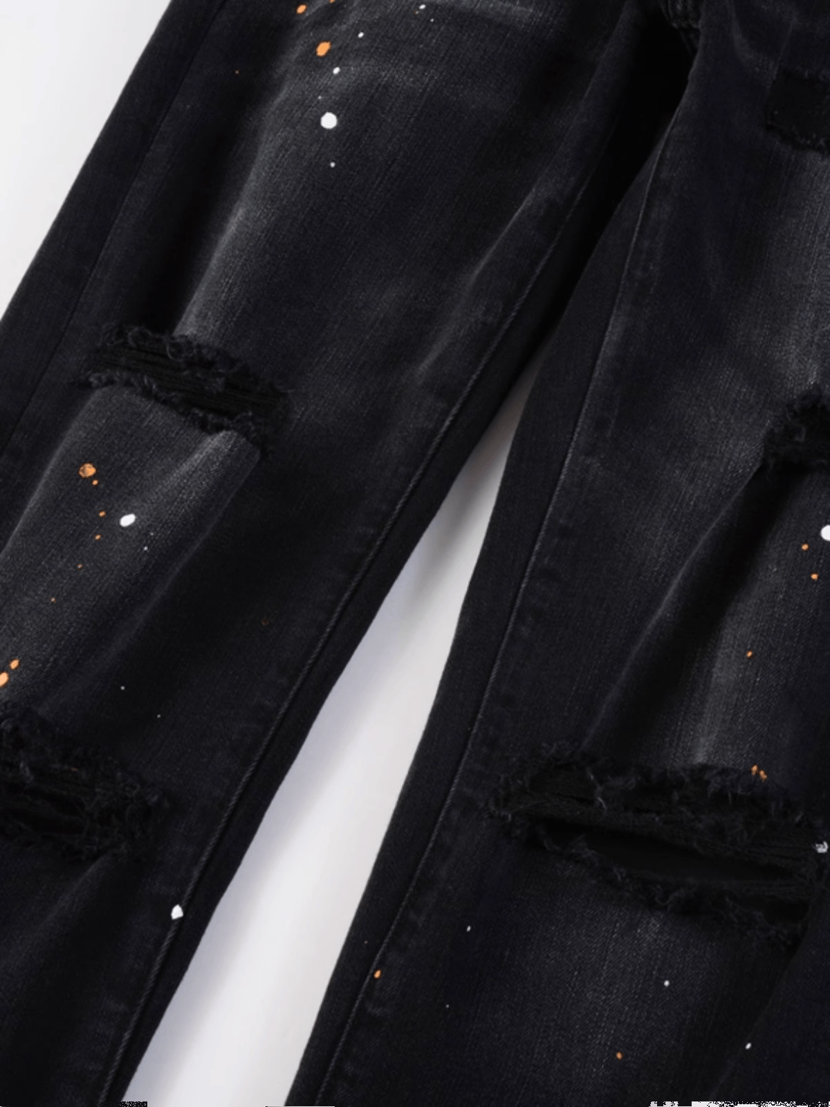 Black Classic Paint Jeans