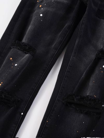 Black Classic Paint Jeans