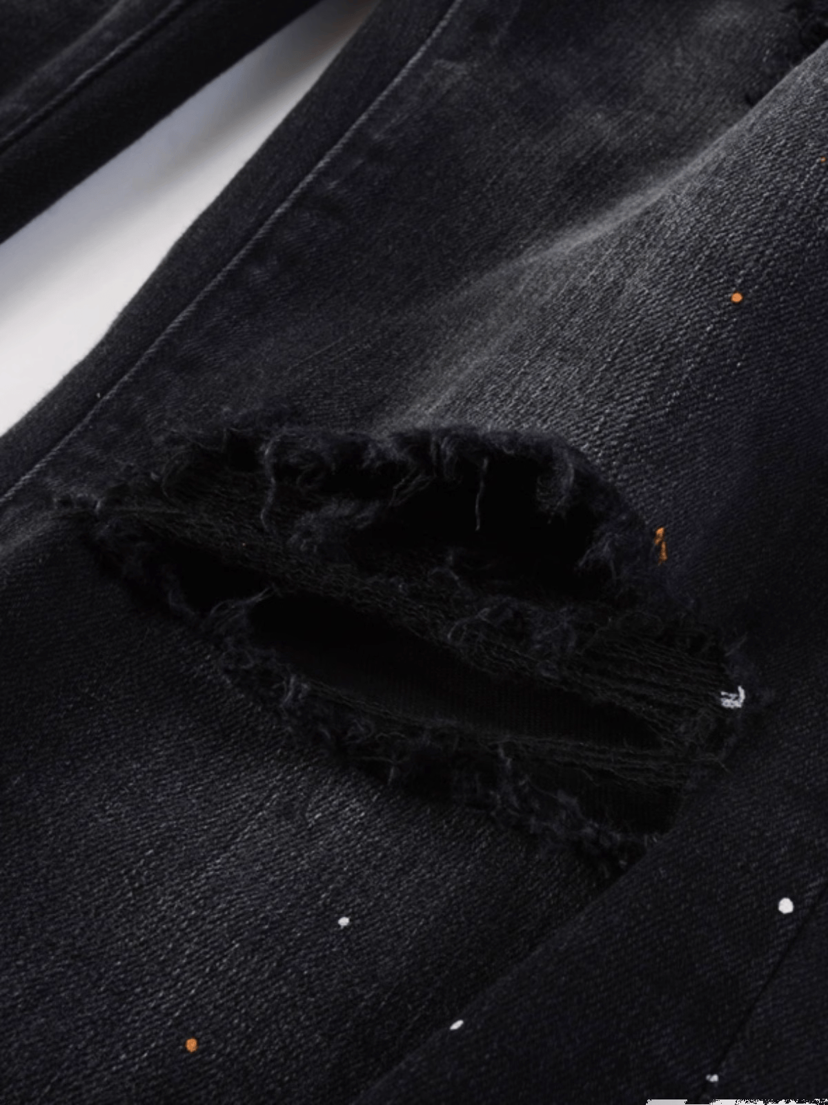 Black Classic Paint Jeans