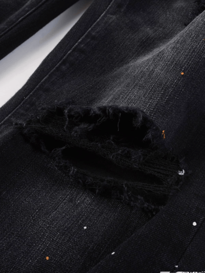 Black Classic Paint Jeans