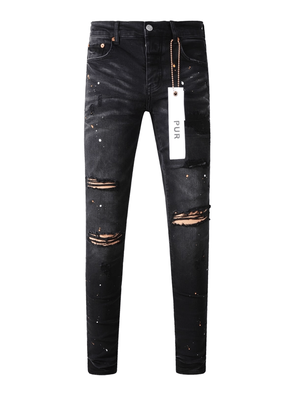 Black Classic Paint Jeans