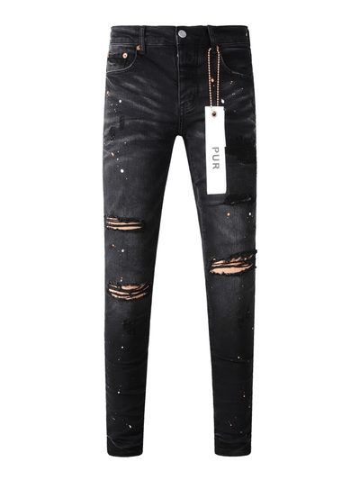 Black Classic Paint Jeans