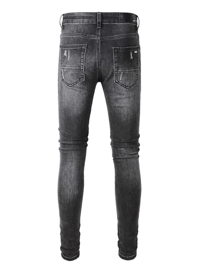 Black Washed Ripped Jeans