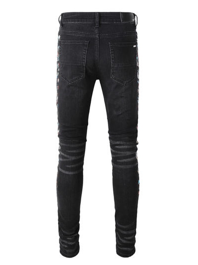 Black Graphic Jeans