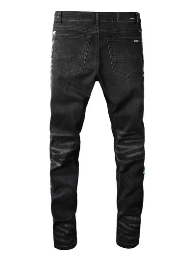 Black Graphic Jeans