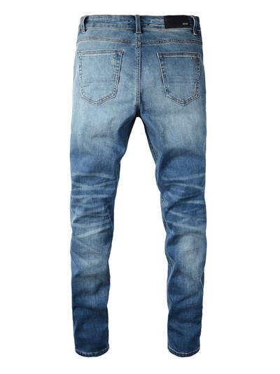 Blue Black Patch Jeans