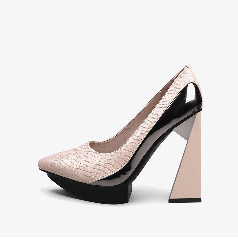 11.5cm Extreme Strange High Heels Women Pumps 2.5cm Platform Woman Pointed Toe High Heels Shoes Stiletto - tntwear1