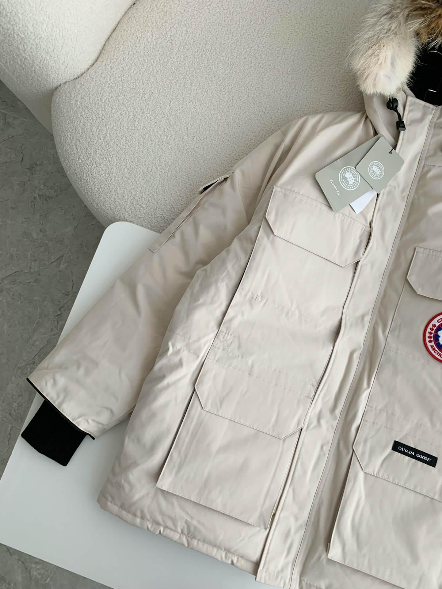 Canada Goose Expedition Parka Cream Down Jacket - tntwear1