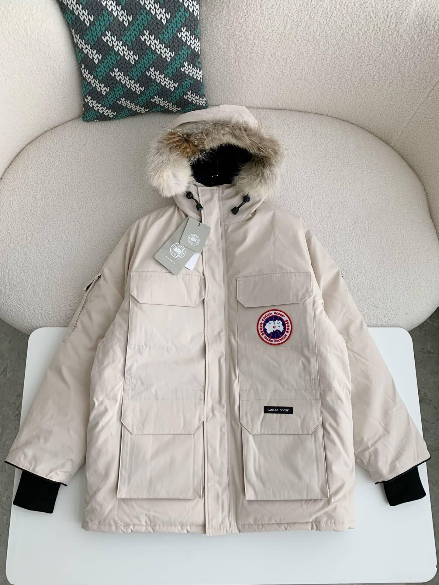 Canada Goose Expedition Parka Cream Down Jacket - tntwear1