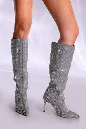 Pre-Sale Eva Rhinestone Glitter Boots