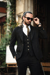 Acadia Black Slim-Fit Suit