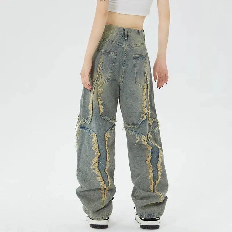 Crossed Retro Street Jeans - tntwear1