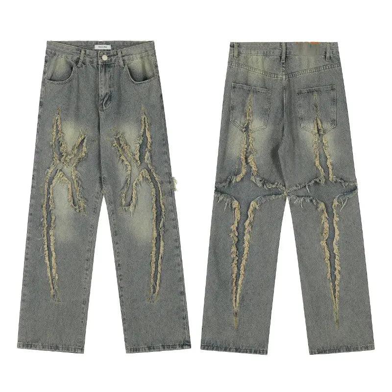 Crossed Retro Street Jeans - tntwear1