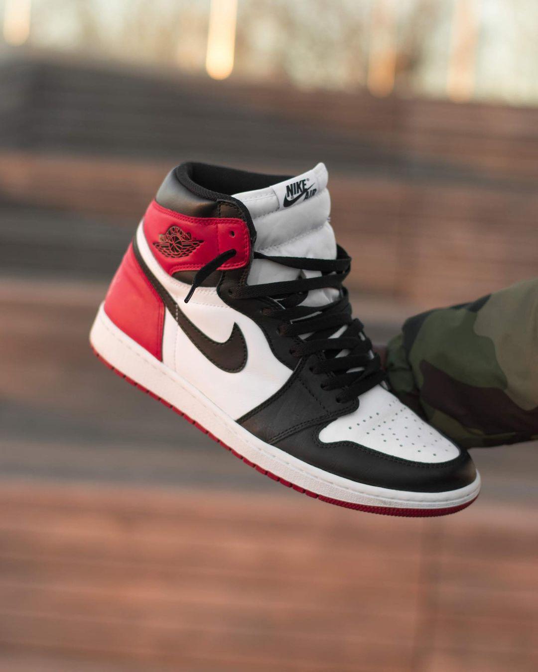 Custom Air Jordan 1 Black Toe Sneakers - tntwear1