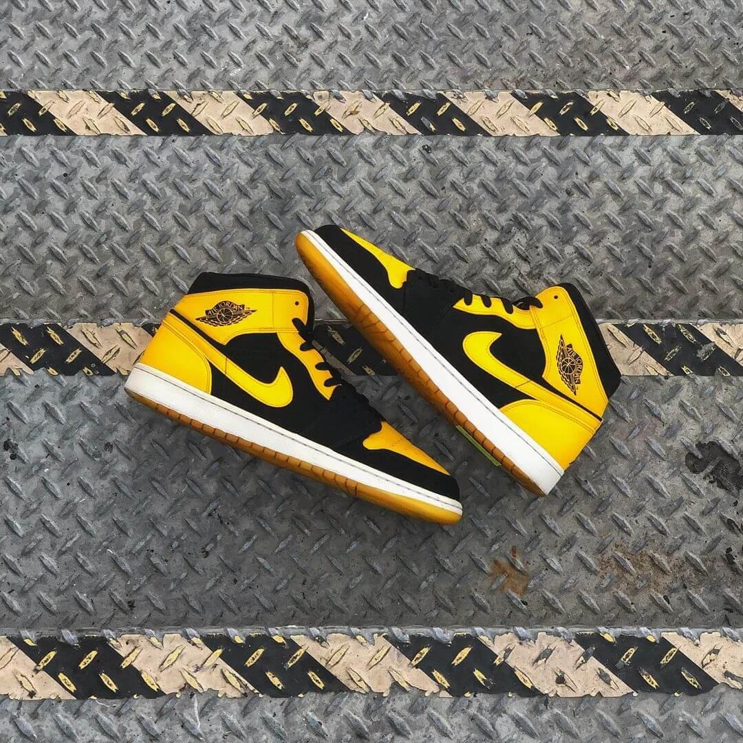 Custom Air Jordan 1 Black Yellow Sneakers - tntwear1