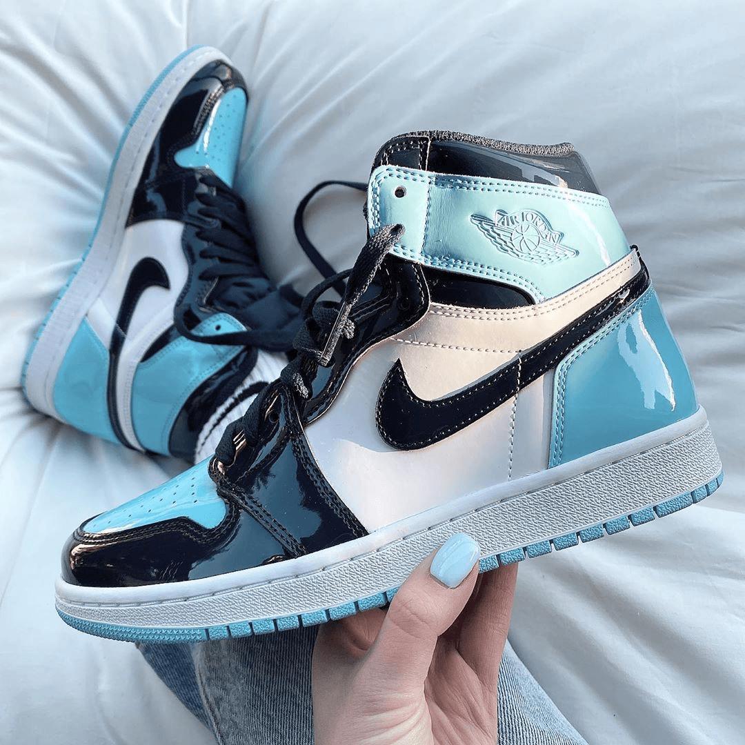 Custom Air Jordan 1 Blue Chill Sneakers - tntwear1