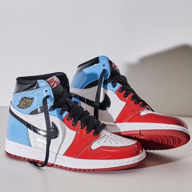 Custom Air Jordan 1 Blue Red Sneakers - tntwear1