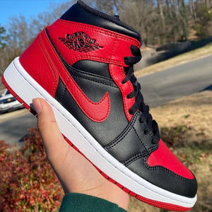 Custom Air Jordan 1 Bred Banned Sneakers - tntwear1