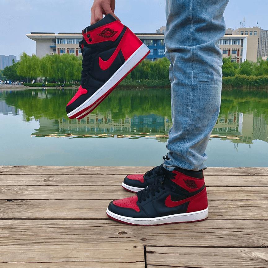 Custom Air Jordan 1 Bred Banned Sneakers - tntwear1