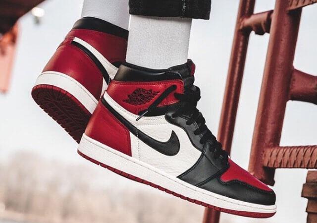 Custom Air Jordan 1 Bred Toe Sneakers - tntwear1