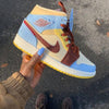 Custom Air Jordan 1 Chateau Blue Yellow Sneakers - tntwear1