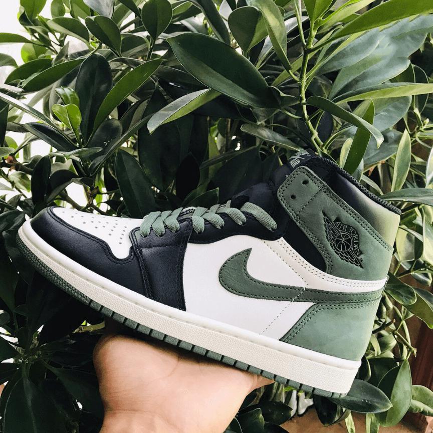 Custom Air Jordan 1 Clay Green Sneakers - tntwear1