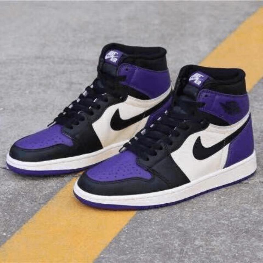 Custom Air Jordan 1 Court Purple Sneakers - tntwear1