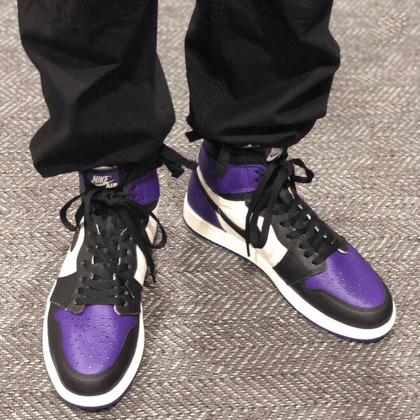 Custom Air Jordan 1 Court Purple Sneakers - tntwear1