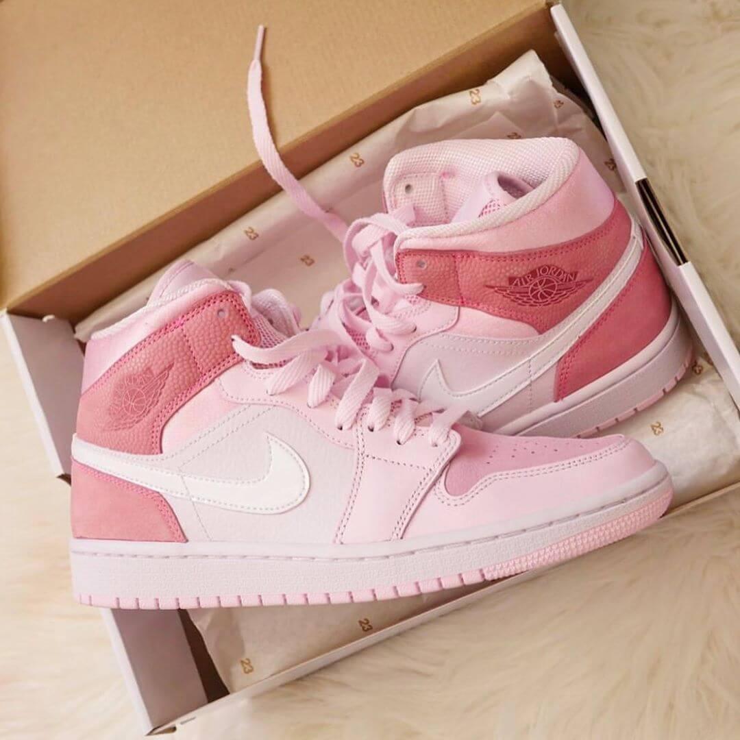 Custom Air Jordan 1 Digital Pink Sneakers - tntwear1