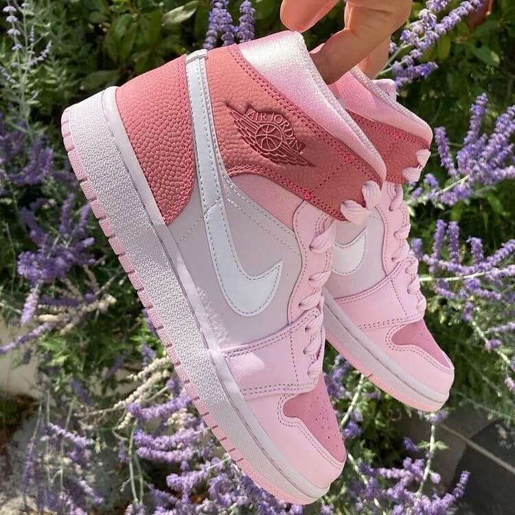 Custom Air Jordan 1 Digital Pink Sneakers - tntwear1