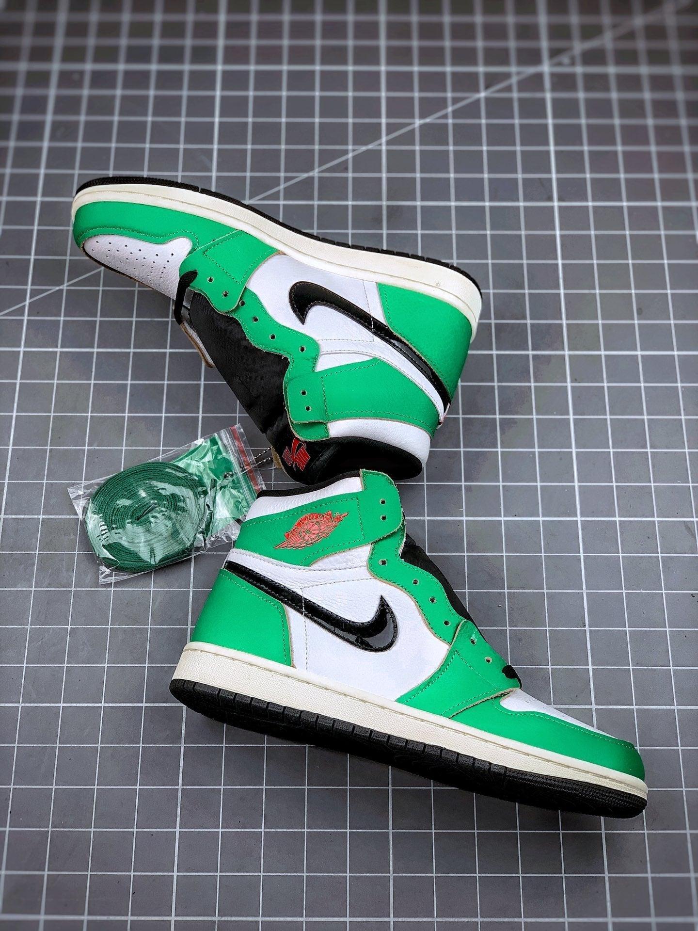 Custom Air Jordan 1 High OG Lucky Green DB4612-300 - tntwear1