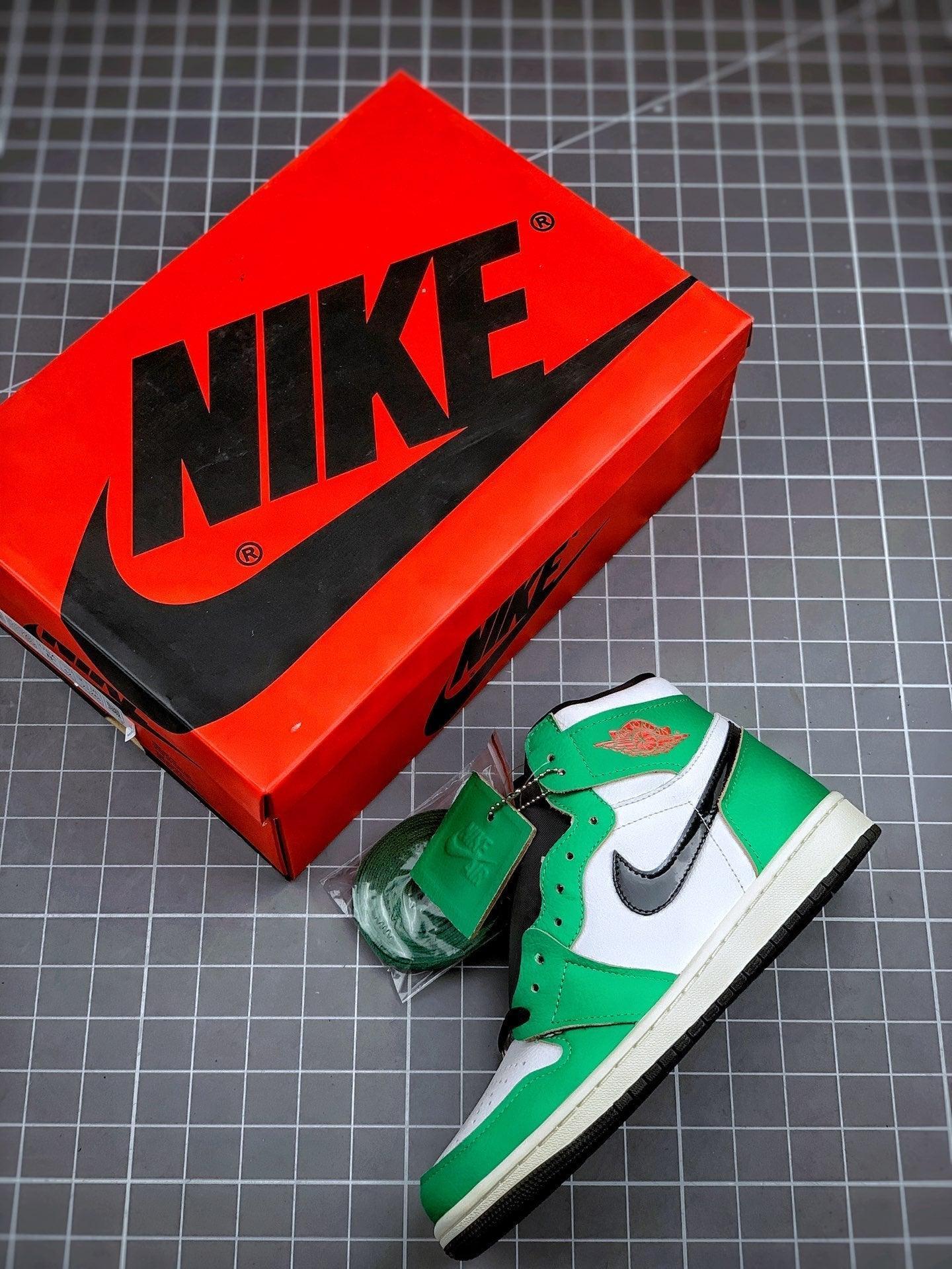 Custom Air Jordan 1 High OG Lucky Green DB4612-300 - tntwear1