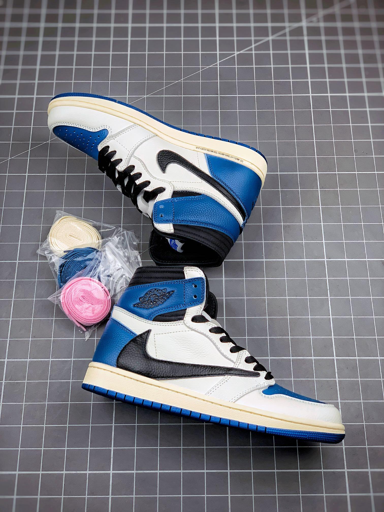 Custom Air Jordan 1 High OG SP Fragment x Travis Scott DH3227-105 - tntwear1