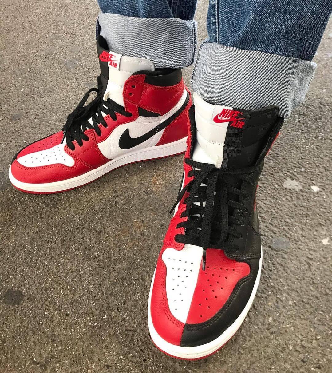 Custom Air Jordan 1 Homage To Home Chicago Sneakers - tntwear1