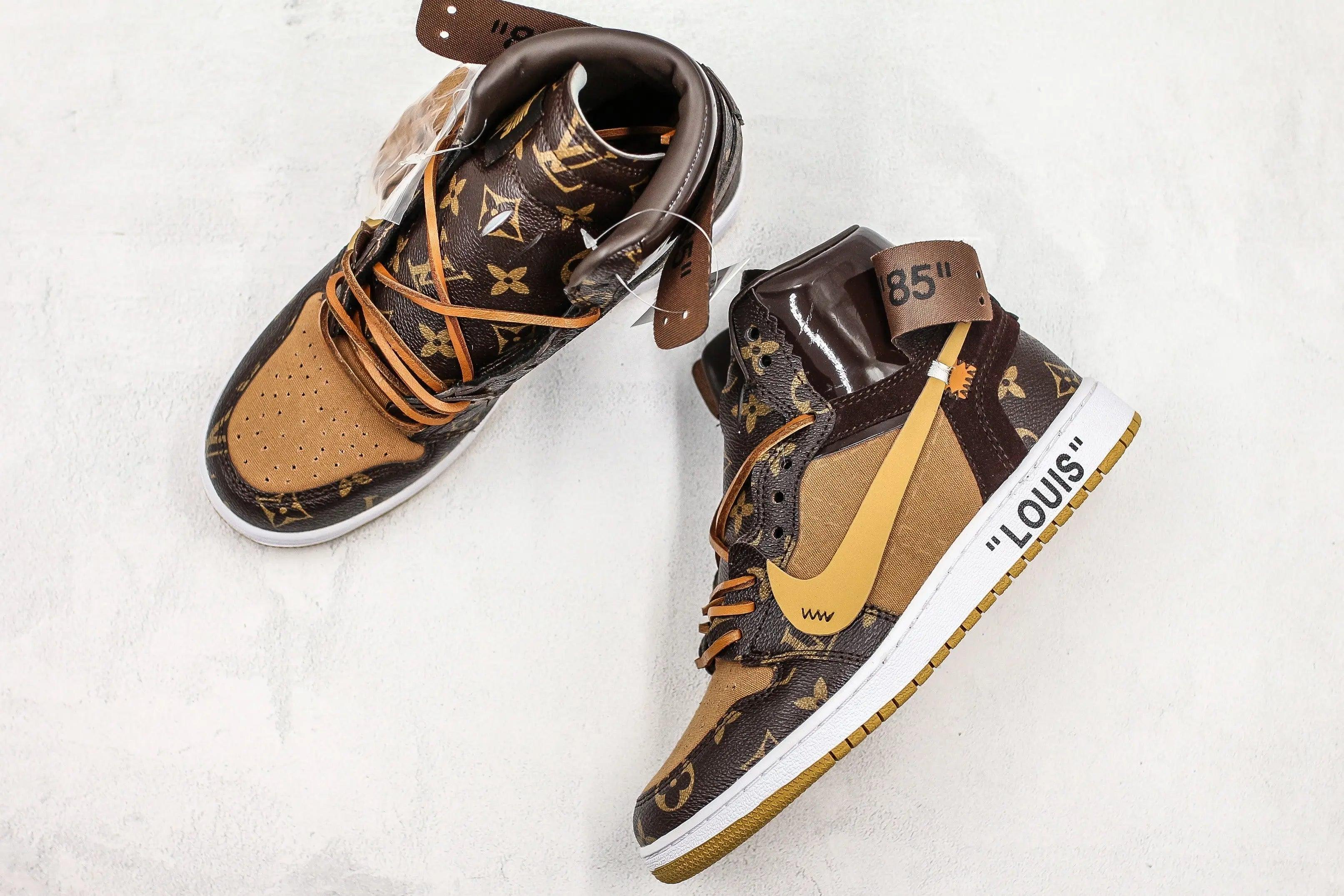 Custom Air Jordan 1 LV High Q ( Customs And Box ), Jordan 1 Sneakers Active A11 - tntwear1