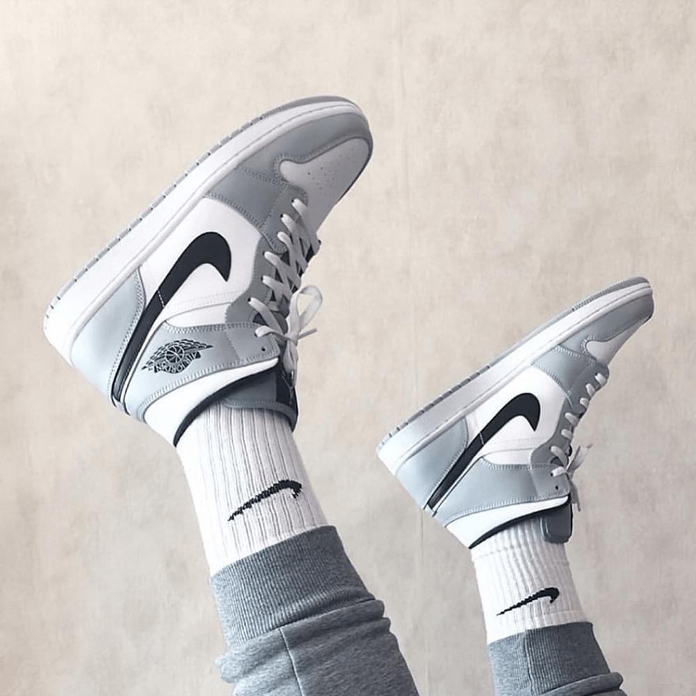 Custom Air Jordan 1 Light Grey Sneakers - tntwear1