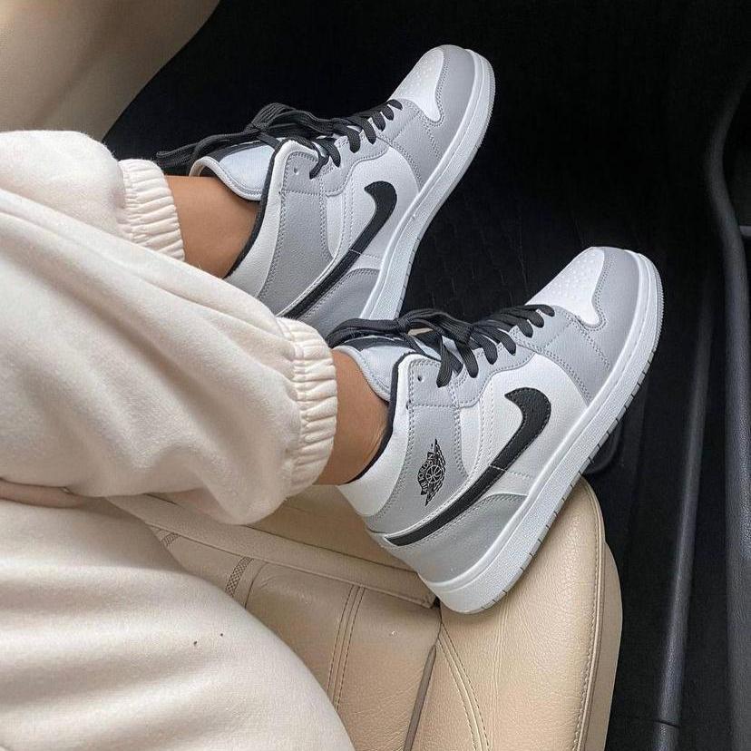 Custom Air Jordan 1 Light Grey Sneakers - tntwear1