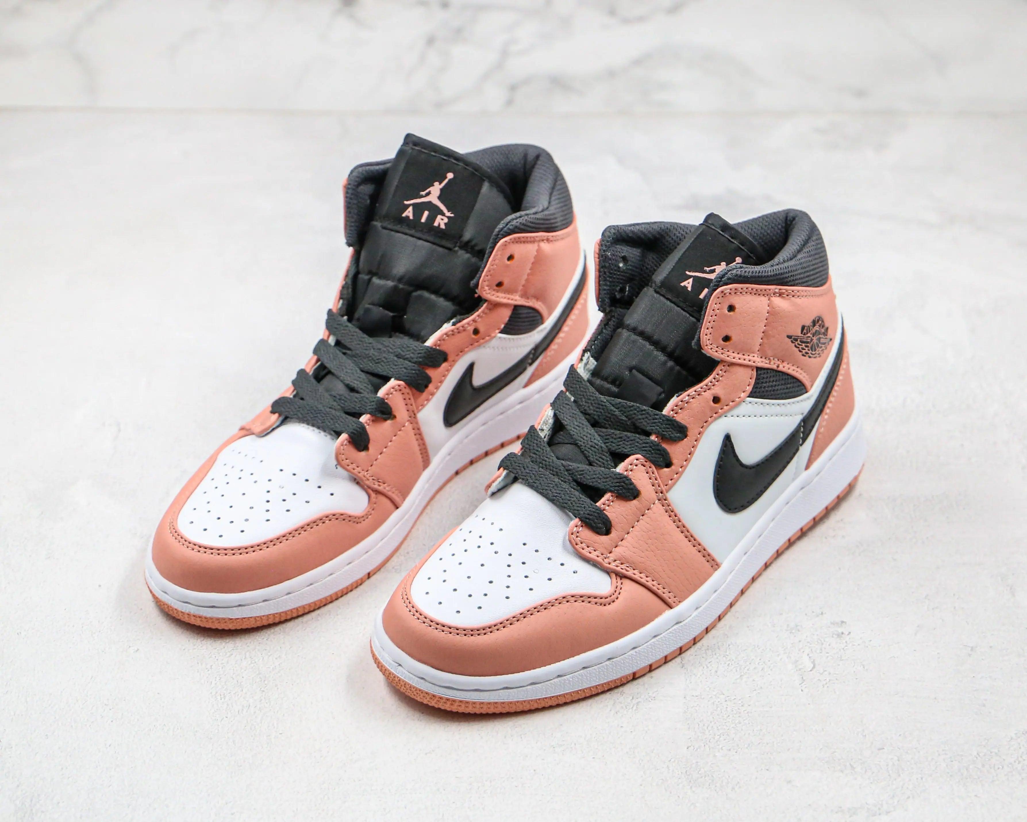 Custom Air Jordan 1 Mid" Digital Pink Quartz High Q ( Customs And Box ), Jordan 1 Sneakers Active - tntwear1