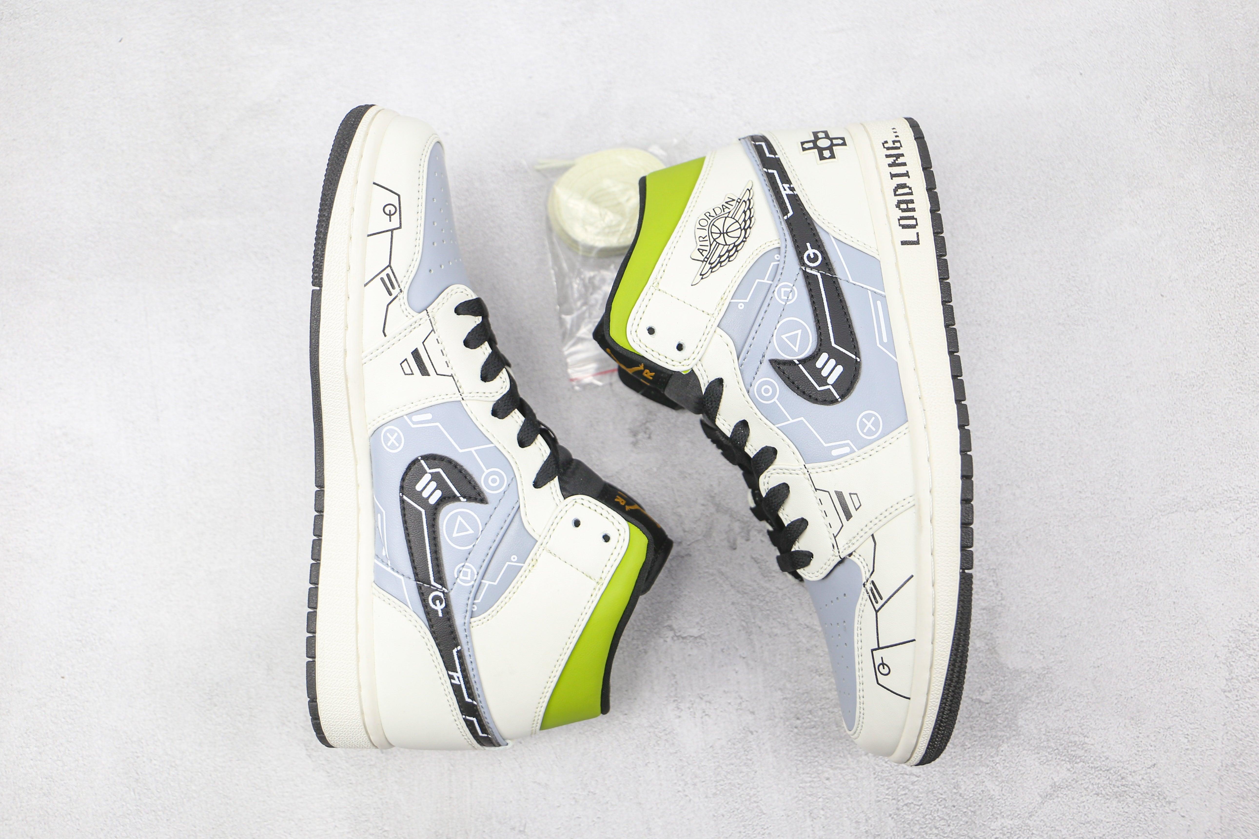 Custom Air Jordan 1 Mid 554725 170 - tntwear1