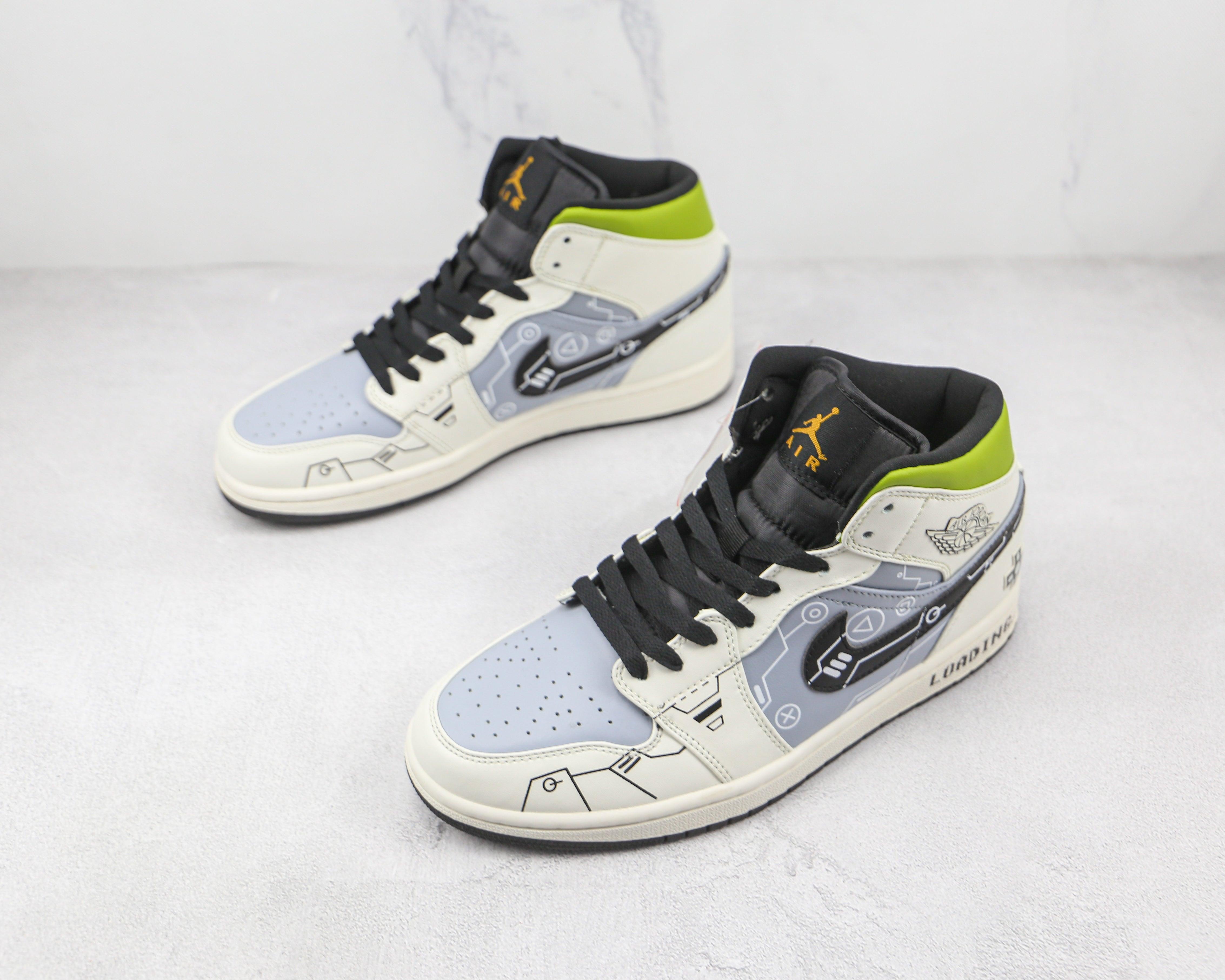 Custom Air Jordan 1 Mid 554725 170 - tntwear1