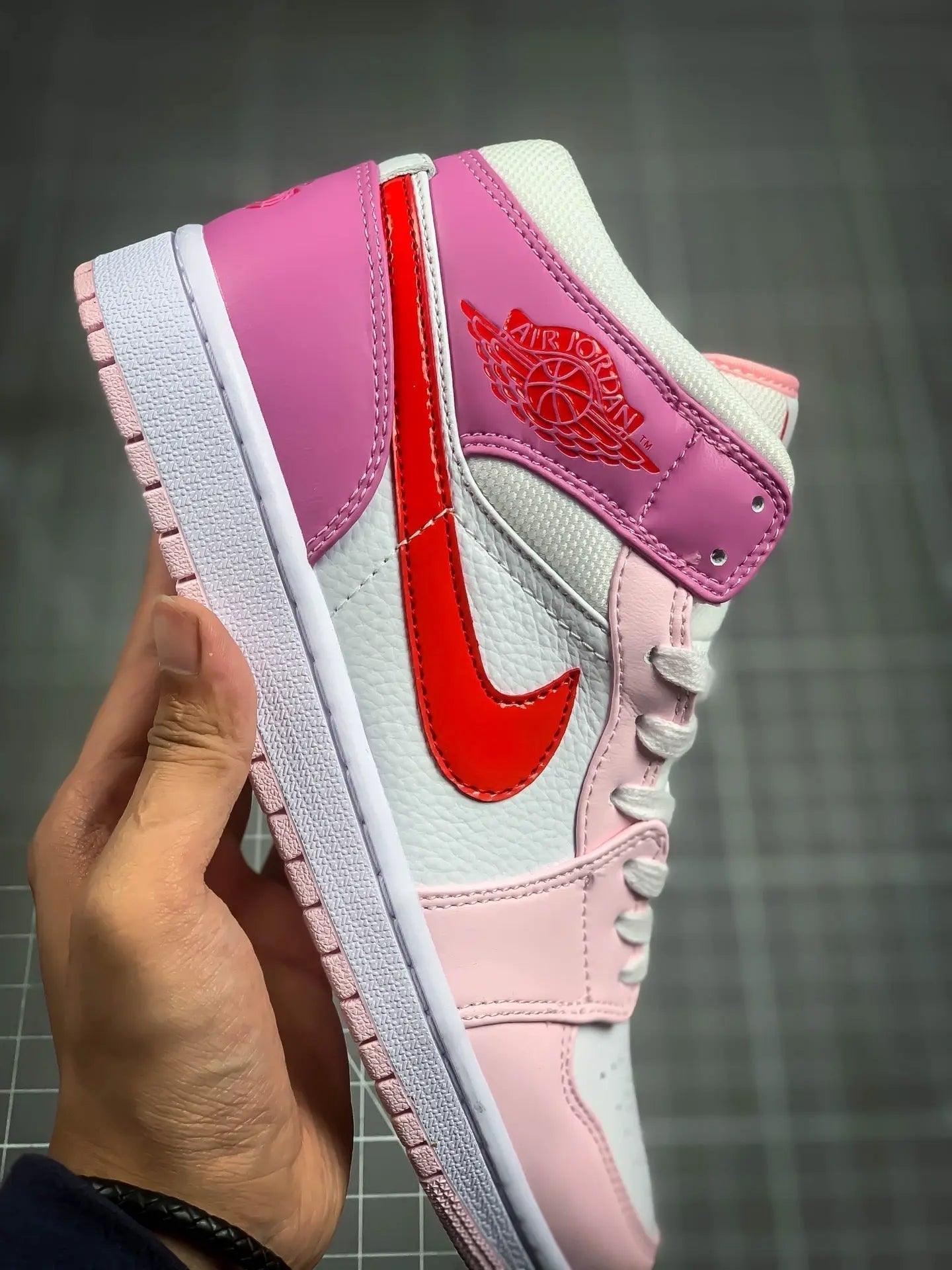 Custom Air Jordan 1 Mid AJ1 Joe 1 White Powder - tntwear1