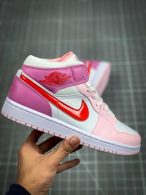 Custom Air Jordan 1 Mid AJ1 Joe 1 White Powder - tntwear1