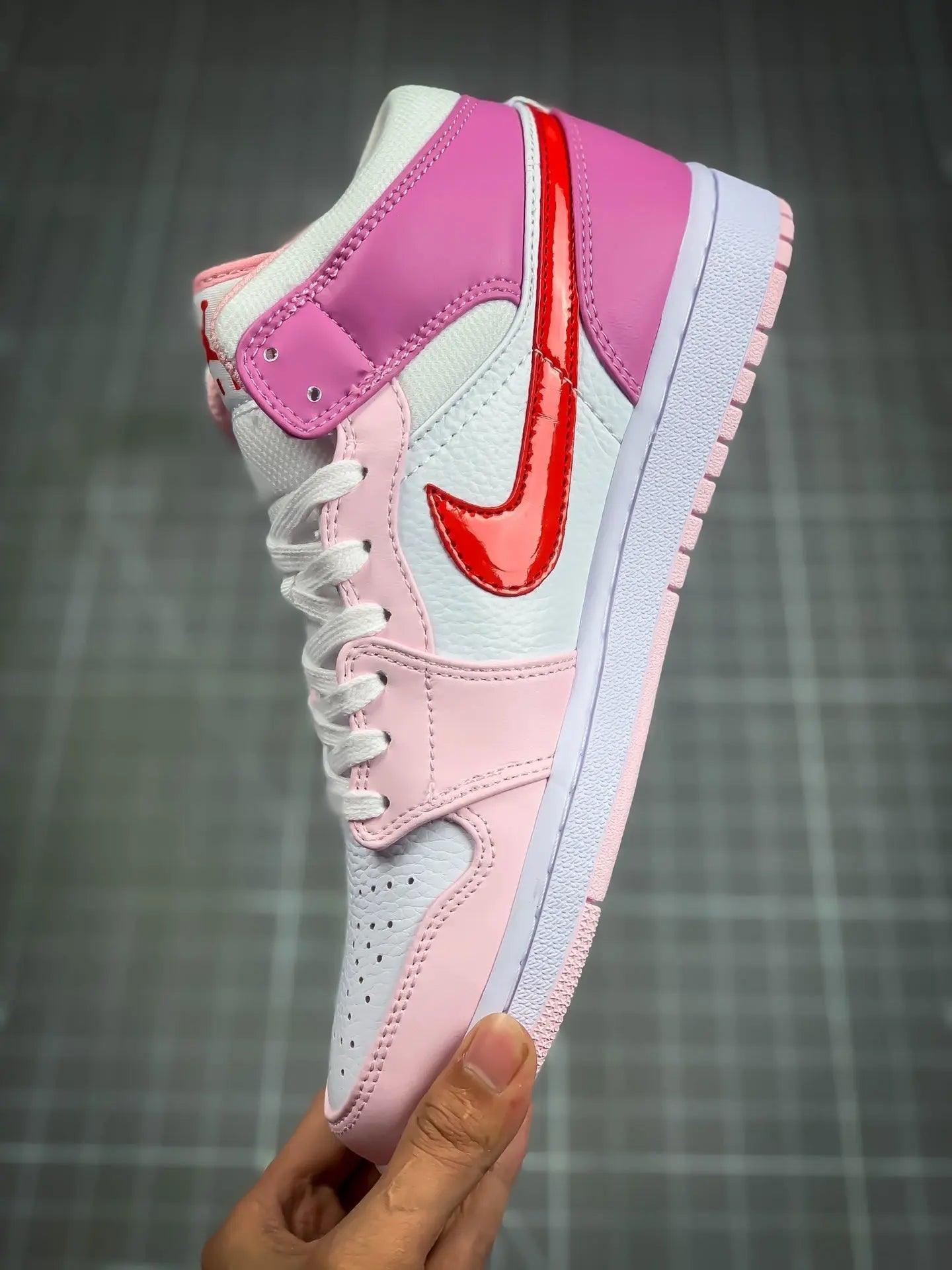 Custom Air Jordan 1 Mid AJ1 Joe 1 White Powder - tntwear1