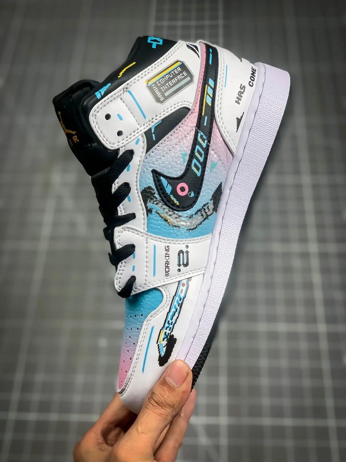 Custom Air Jordan 1 Mid AJ1 - tntwear1