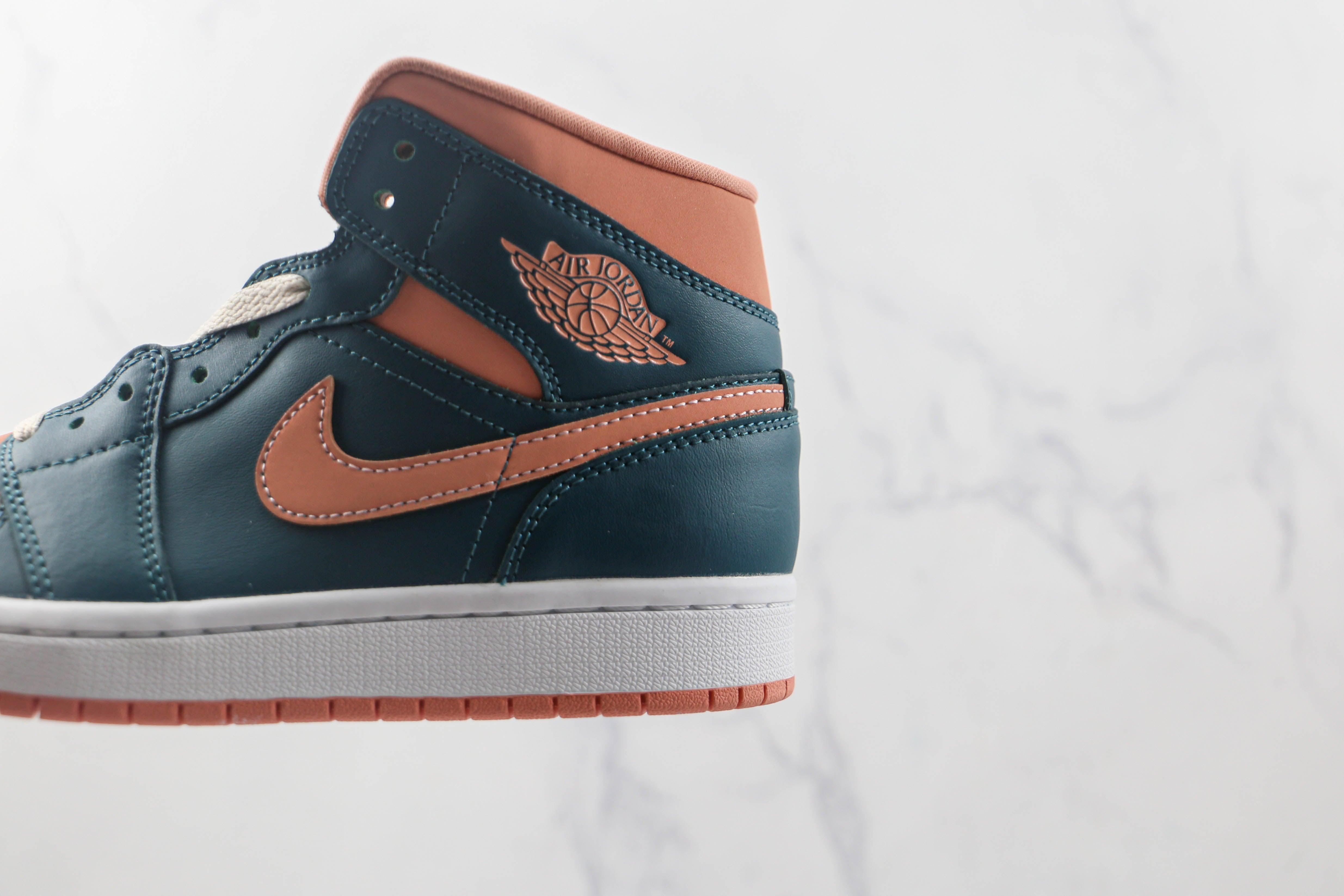 Custom Air Jordan 1 Mid Dark Green Powder - tntwear1