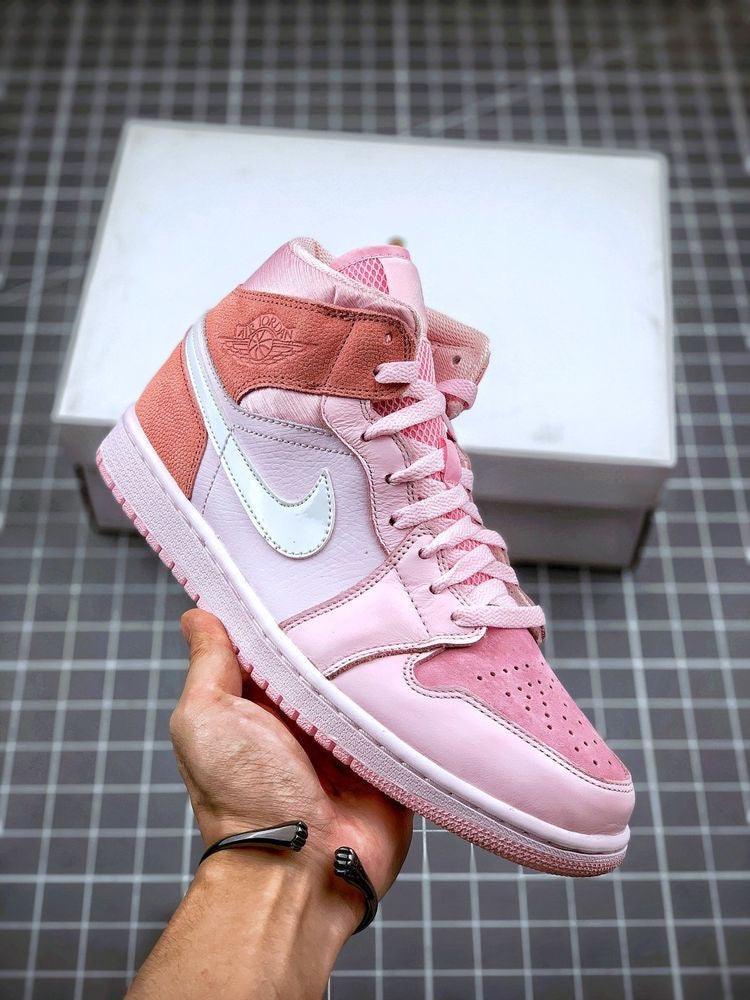 Custom Air Jordan 1 Mid Digital Pink High Q - tntwear1