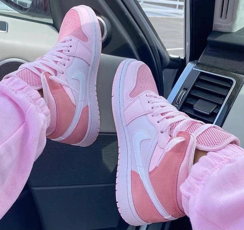 Custom Air Jordan 1 Mid Digital Pink High Q - tntwear1