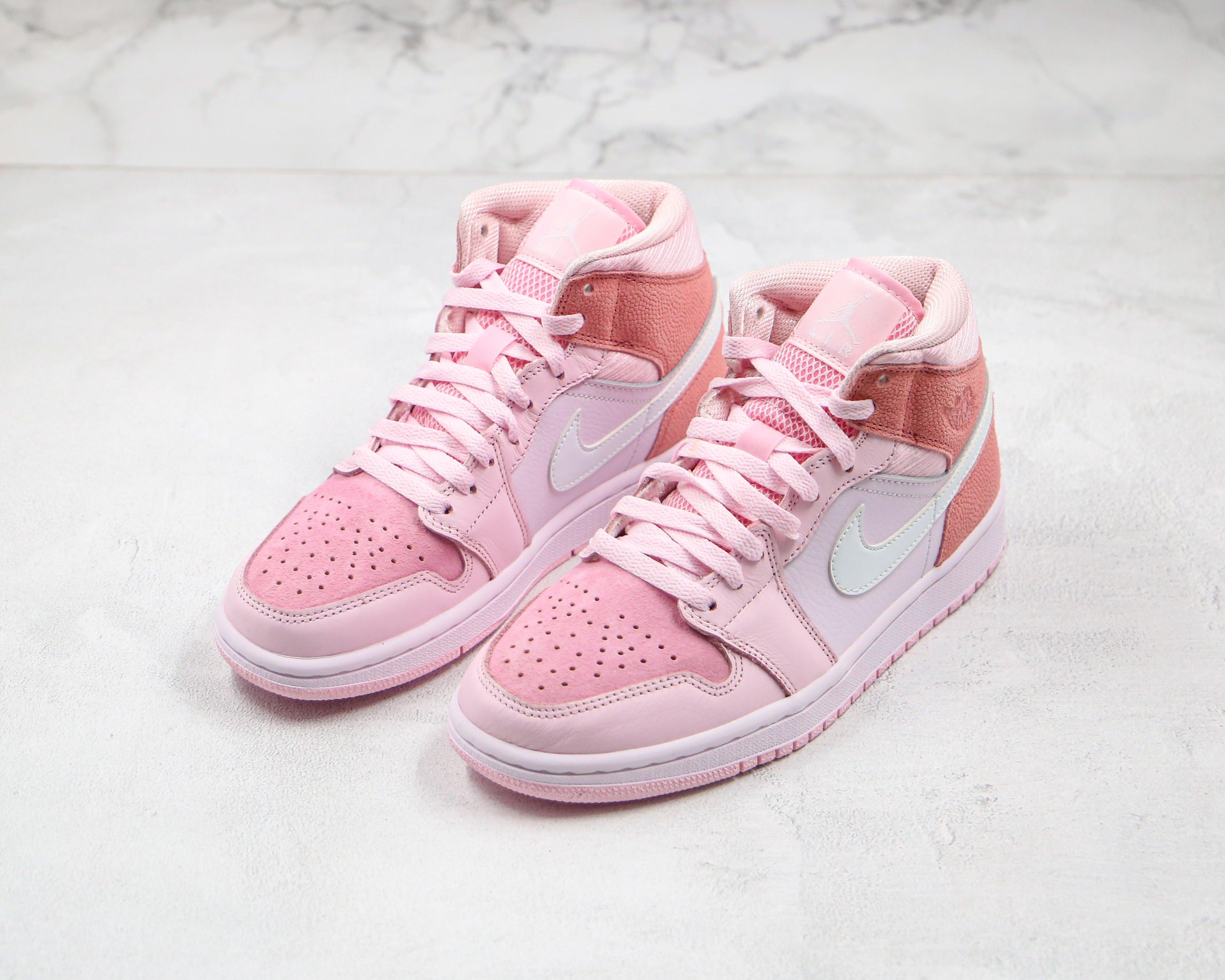 Custom Air Jordan 1 Mid Digital Pink High Q - tntwear1