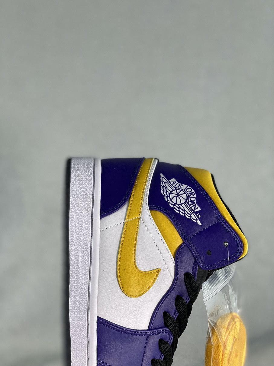 Custom Air Jordan 1 Mid 'Lakers' DQ8426-517 - tntwear1