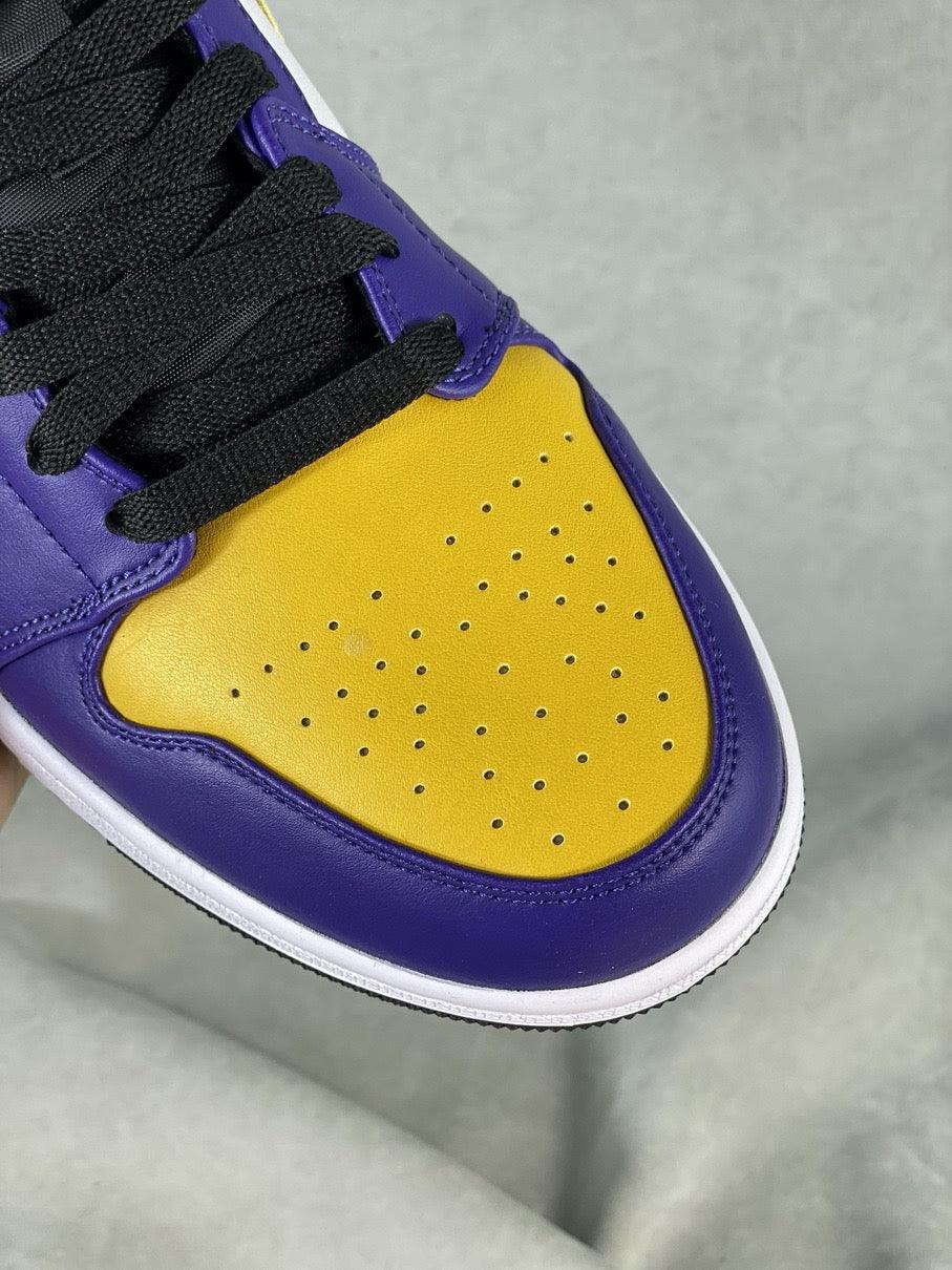 Custom Air Jordan 1 Mid 'Lakers' DQ8426-517 - tntwear1